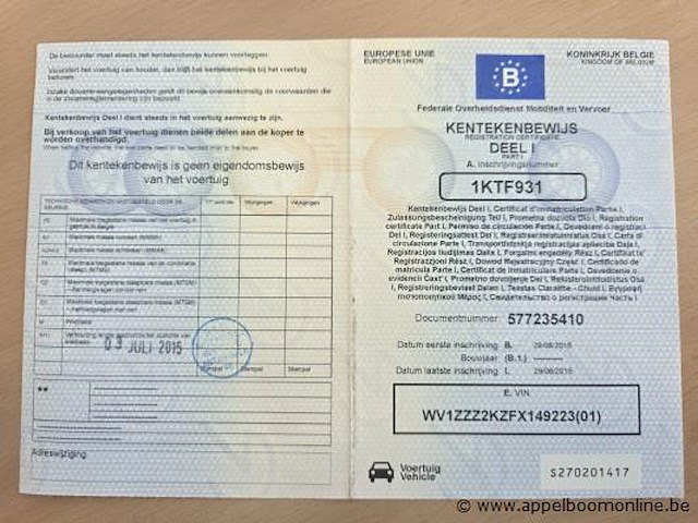 Stationwagen volkswagen caddy, cng, datum 1ste inschrijving 2/1/2015, chassisnummer wv1zzz2kzfx149223, 40003 km, euro 5b - afbeelding 14 van  15