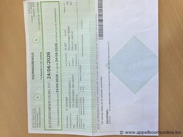 Stationwagen volkswagen caddy, cng, datum 1ste inschrijving 24/6/2015, chassisnummer wv2zzz2kzfx150401, km-stand laatste keuring 54.967, euro 5b - afbeelding 6 van  16