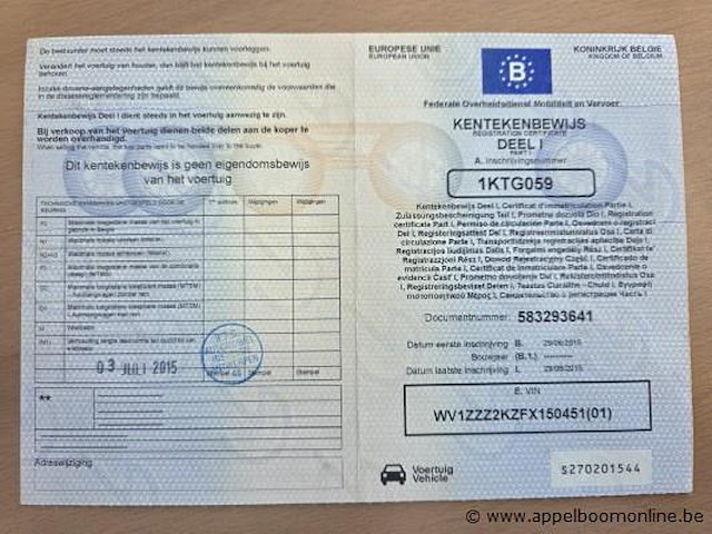 Stationwagen volkswagen caddy, cng, datum 1ste inschrijving 28/6/2015, chassinummer wv1zzz2kzfx150451, 76,829km, euro 5b - afbeelding 4 van  18