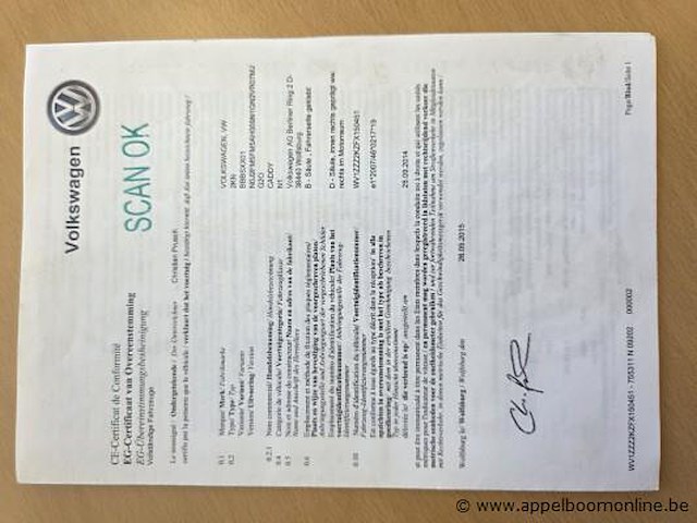 Stationwagen volkswagen caddy, cng, datum 1ste inschrijving 28/6/2015, chassinummer wv1zzz2kzfx150451, 76,829km, euro 5b - afbeelding 8 van  18