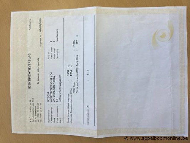 Stationwagen volkswagen caddy, cng, datum 1ste inschrijving 28/6/2015, chassinummer wv1zzz2kzfx150451, 76,829km, euro 5b - afbeelding 10 van  18