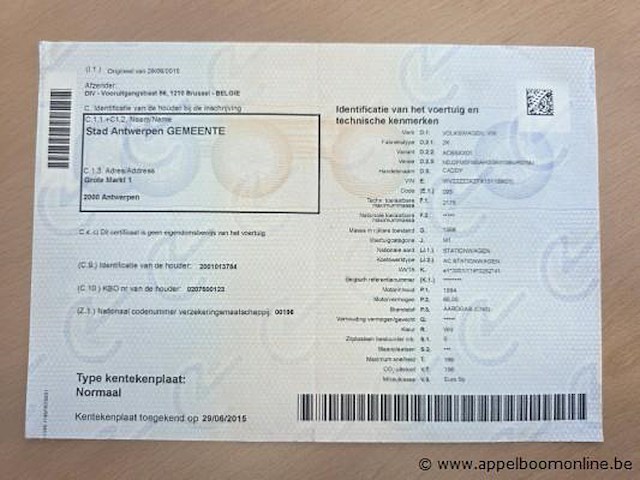 Stationwagen volkswagen caddy, cng, datum 1ste inschrijving 29/6/2015, chassisnummer wv2zzz2kzfx151169, 59,679km, euro 5b - afbeelding 3 van  14