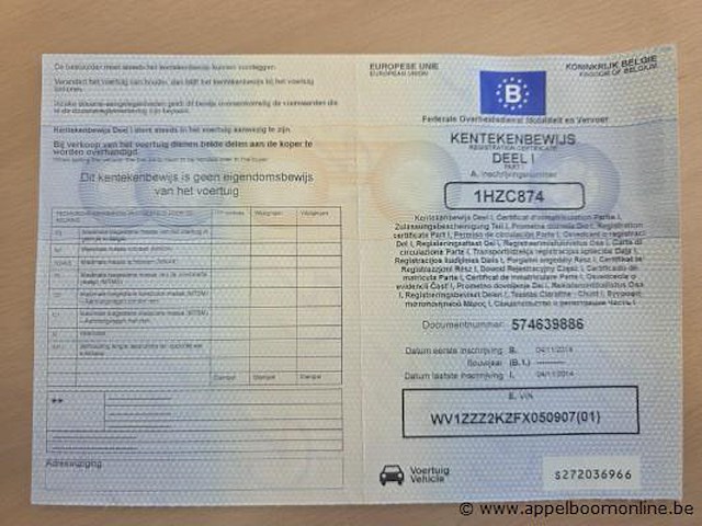 Stationwagen volkswagen caddy, cng, datum 1tse inschrijving 4/11/2014, chassisnummer wv1zzz2kzfx050907, 35497 km, euro 5b - afbeelding 3 van  18