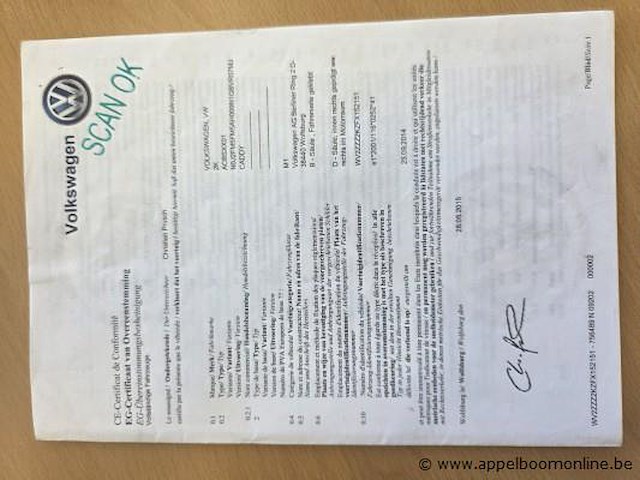 Stationwagen volkswagen vw caddy, cng, 53 961km, chassisnummer wv2zzz2kzfx152151, datum 1ste inschrijving 07/07/2015 - afbeelding 4 van  15