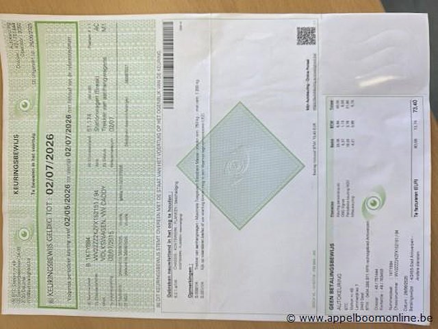 Stationwagen volkswagen vw caddy, cng, 53 961km, chassisnummer wv2zzz2kzfx152151, datum 1ste inschrijving 07/07/2015 - afbeelding 5 van  15