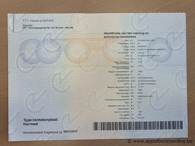 Stationwagen wolkswagen caddy, cng, datum 1ste inschrijving 2/7/2015, chassisnummer wv2zzz2kzfx152010 km-stand 54693 km, euro 5b - afbeelding 7 van  18