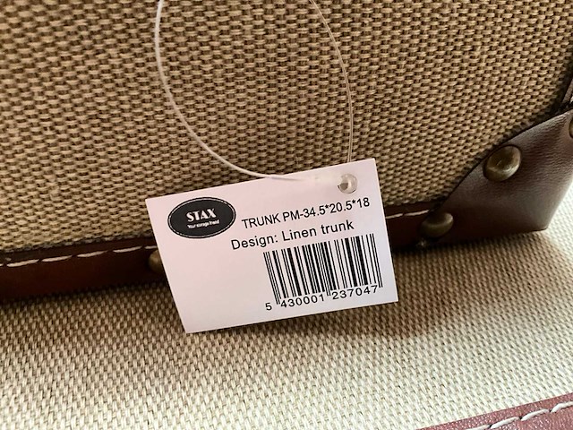Stax canvas decoratieve opbergkoffers set van 4 - afbeelding 8 van  10