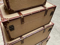 Stax canvas decoratieve opbergkoffers set van 4 - afbeelding 7 van  10