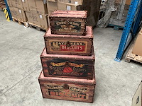 Stax crackers decoratieve opbergkoffers set van 4 - afbeelding 1 van  13