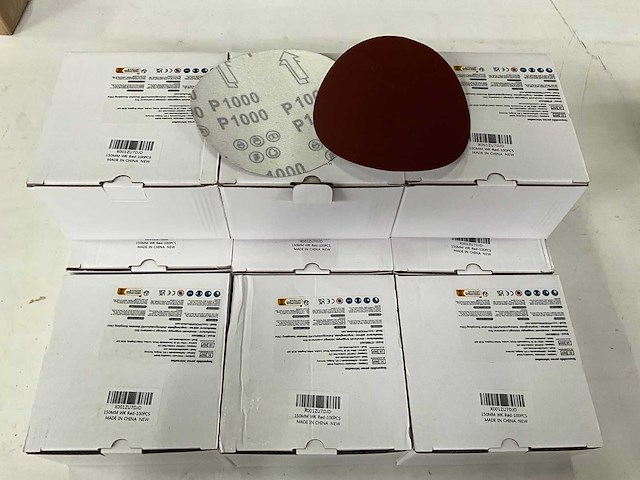Stebruam schuurpapier diverse korrel, rond 150 mm doos 100 stuks (9x) - afbeelding 1 van  6
