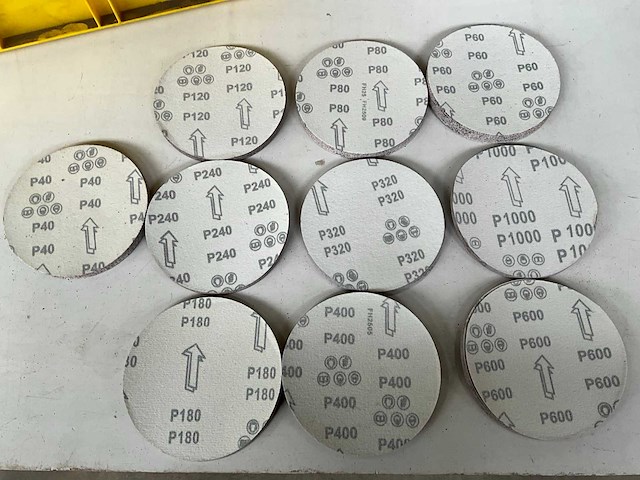 Stebruam schuurpapier diverse korrel, rond 150 mm doos 100 stuks (9x) - afbeelding 3 van  6