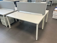 Steelcase bureau-eiland 160x160 (grijze wand) - afbeelding 1 van  10