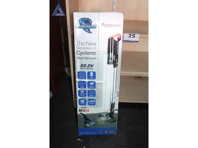 Steelstofzuiger, turbotronic, tt-c26 cyclone 26, 22.2v lithium battery, 40 min looptijd, 2 in 1, met led verlichting, werking niet gekend - afbeelding 1 van  2