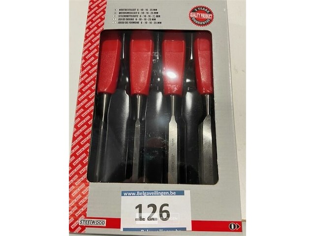 Steelwood 4dlg beitelset 6-10-16-25 mm - afbeelding 3 van  3