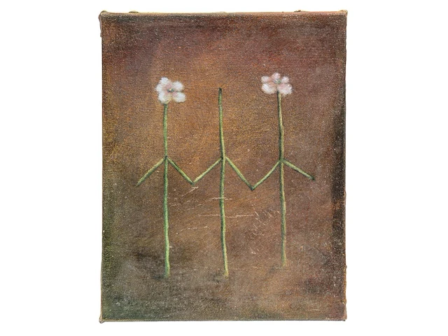 Stefan kurzen (1963), '3 freunde', 1988, oil on canvas, 23 x 18 cm. (9.06 x 7.08 in.) - afbeelding 2 van  4