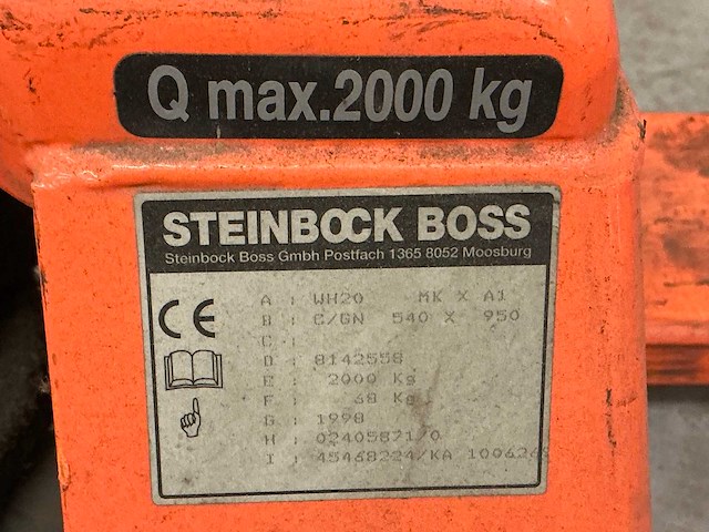 Steinbock wh20 hand hydraulische palletwagen - afbeelding 4 van  4