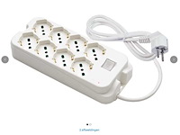 Stekkerdoos -4+4 universele stopcontacten - 16 a- kabel 1,5 m - afbeelding 1 van  1