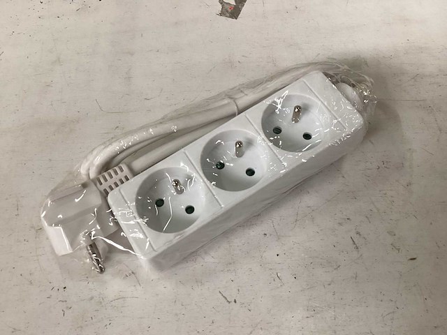 Stekkerdoos 3 voudig, wit (21x) - afbeelding 1 van  3
