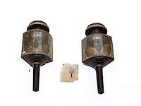 Stel antieke footboard side lamps