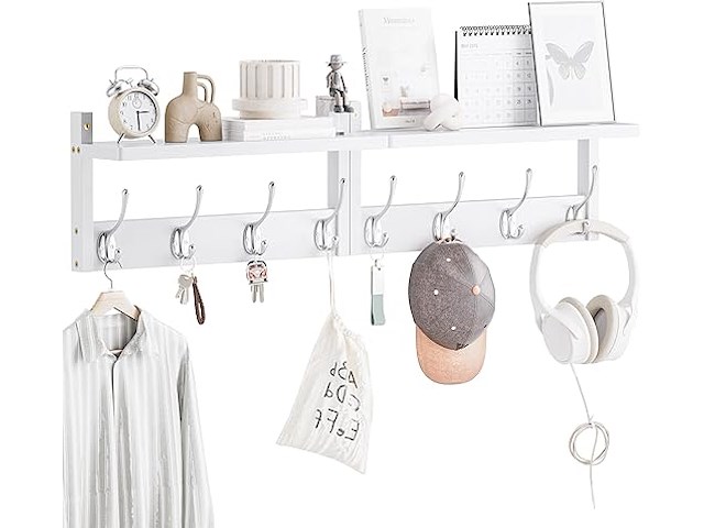 Stellstar bamboe wandrek met 4 haken (2 stuks) - afbeelding 1 van  4