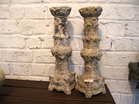 Stenen kandelaar (x2) - afbeelding 1 van  5