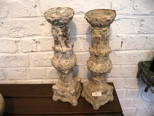 Stenen kandelaar (x2) - afbeelding 2 van  5