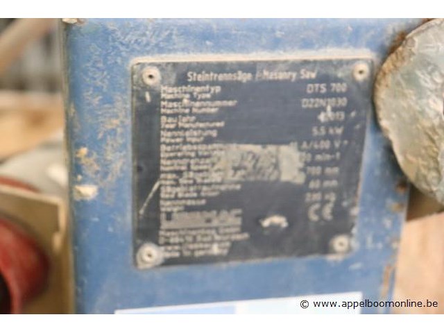 Stenenzaagmachine lissmac dts 700, sr nr d22n1030, bj 2013 - afbeelding 3 van  3