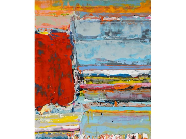 Stephan laplanche (1970), 'f 1306', 2006, acrylic on canvas 55 x 46 cm. (21.64 x 18.10 in.), frame: 60 x 50 cm. (23.62 x 19.67 in.) - afbeelding 1 van  6