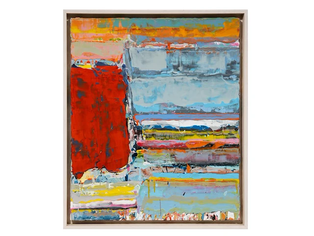Stephan laplanche (1970), 'f 1306', 2006, acrylic on canvas 55 x 46 cm. (21.64 x 18.10 in.), frame: 60 x 50 cm. (23.62 x 19.67 in.) - afbeelding 2 van  6