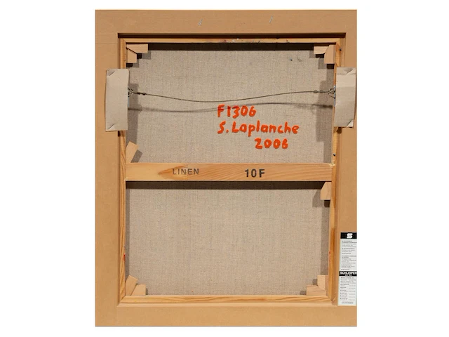 Stephan laplanche (1970), 'f 1306', 2006, acrylic on canvas 55 x 46 cm. (21.64 x 18.10 in.), frame: 60 x 50 cm. (23.62 x 19.67 in.) - afbeelding 3 van  6