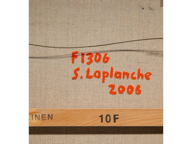 Stephan laplanche (1970), 'f 1306', 2006, acrylic on canvas 55 x 46 cm. (21.64 x 18.10 in.), frame: 60 x 50 cm. (23.62 x 19.67 in.) - afbeelding 4 van  6