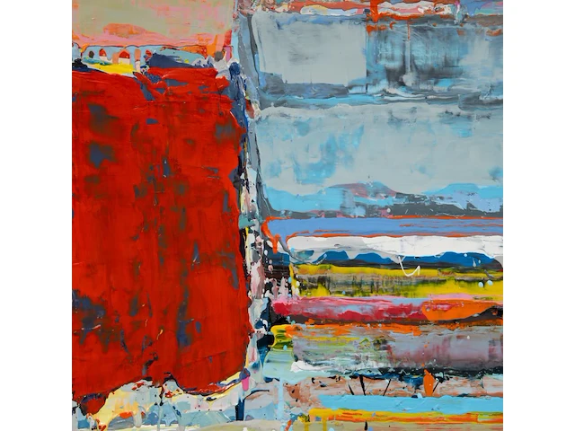 Stephan laplanche (1970), 'f 1306', 2006, acrylic on canvas 55 x 46 cm. (21.64 x 18.10 in.), frame: 60 x 50 cm. (23.62 x 19.67 in.) - afbeelding 5 van  6