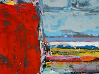 Stephan laplanche (1970), 'f 1306', 2006, acrylic on canvas 55 x 46 cm. (21.64 x 18.10 in.), frame: 60 x 50 cm. (23.62 x 19.67 in.) - afbeelding 5 van  6