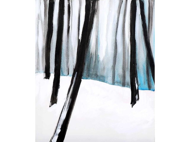 Stéphane le maou - forêt d’hiver - acryl op doek - 60x50 cm - 2008 - afbeelding 2 van  6