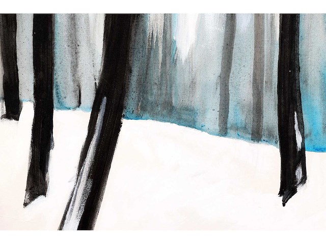 Stéphane le maou - forêt d’hiver - acryl op doek - 60x50 cm - 2008 - afbeelding 4 van  6