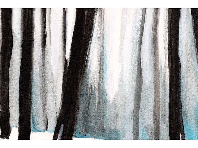 Stéphane le maou - forêt d’hiver - acryl op doek - 60x50 cm - 2008 - afbeelding 5 van  6