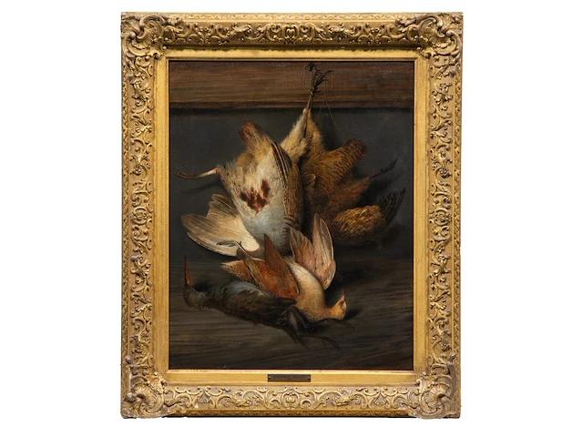 Stephen taylor (1770-1849), still life with hunting trophies, 1817, oil on canvas 51 x 41 cm. (20.07 x 16.14 in.), frame: 65 x 55 cm. (25.58 x 21.64 in.) - afbeelding 2 van  6
