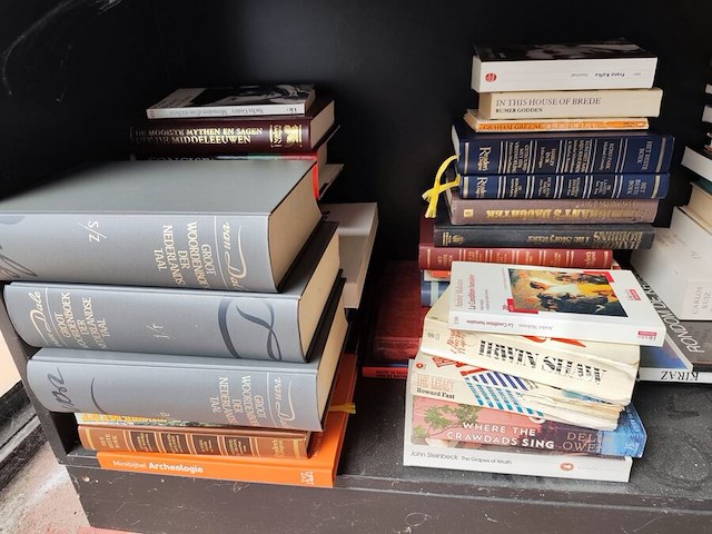 Stereoketen realistic, diverse boeken, rieten mand, reiskoffer, glazen vaas, schilderij - afbeelding 8 van  9