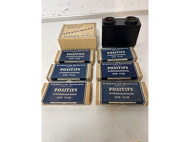 Stereoscope + 6 dozen foto's - afbeelding 1 van  3