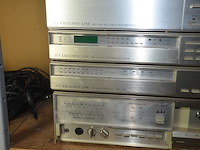 Steroketen itt bestaande uit platenspeler, versterker, tuner, cassettespeler, koffiemachine nespresso magimix, koffiemachine krups nespresso (niet compleet), kruimeldief black&decker met lader, mixer krups, draadloze telefoons siemens gigaset c450 - afbeelding 5 van  12