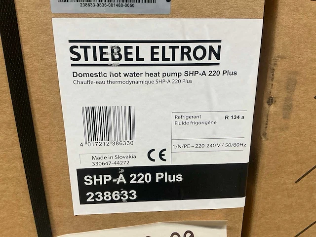 Stiebel eltron shp-a 220 plus warmtepompboiler - afbeelding 3 van  3