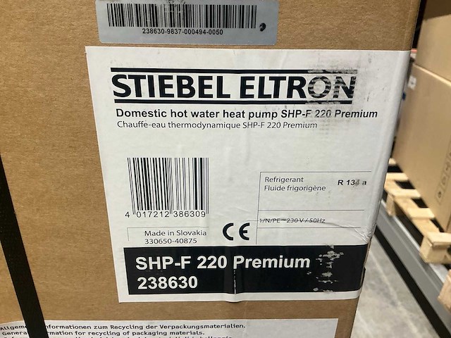 Stiebel eltron shp-f 220 premium warmtepompboiler - afbeelding 3 van  3