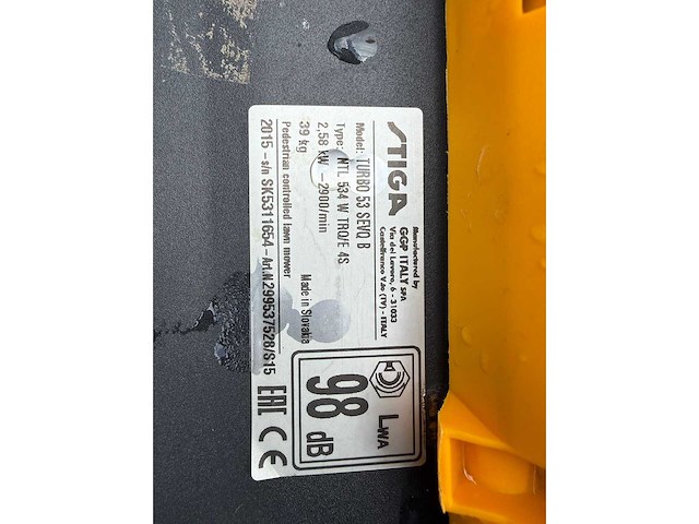 Stiga - turbo 53 sevo b - grasmaaier - afbeelding 11 van  20