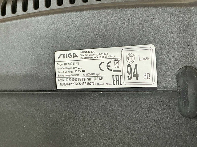 Stiga ht 500 li48 accu heggenschaar - afbeelding 3 van  4