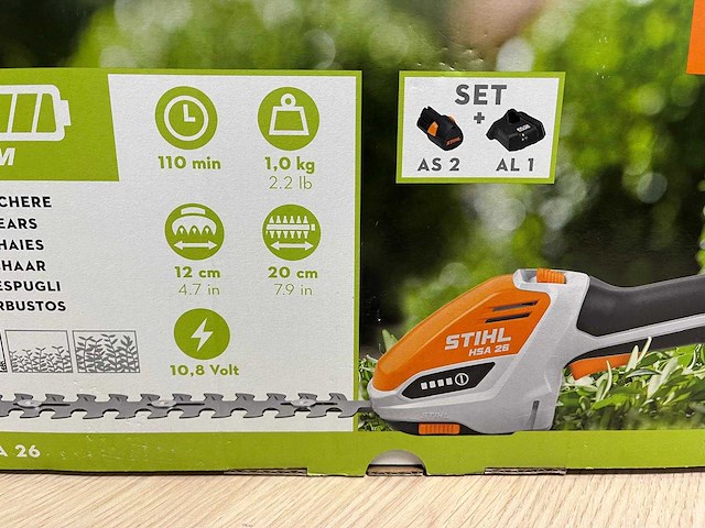 Stihl - hsa26 - accu gras- en buxusschaar met accu en lader - afbeelding 8 van  11