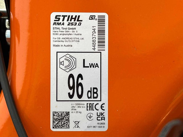 Stihl - rma253 - accu grasmaaier met ap200s accu en al101 lader - afbeelding 3 van  8