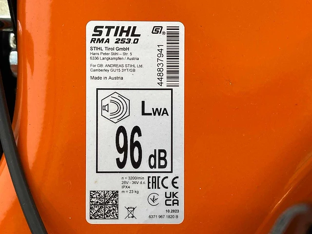 Stihl - rma253 - accu grasmaaier met ap200s accu en al101 lader - afbeelding 3 van  14