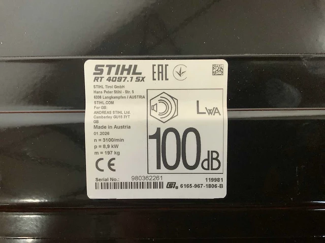 Stihl - rt 4097.1 sx - grasmaaier - zitmaair - afbeelding 16 van  19