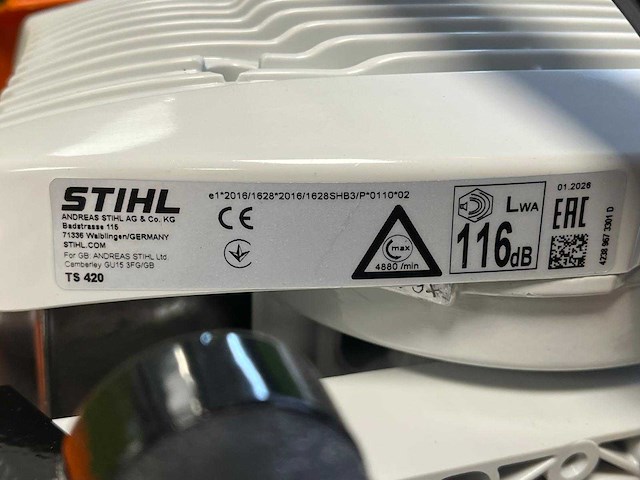 Stihl - ts420 - betonzaag 350mm - afbeelding 2 van  11