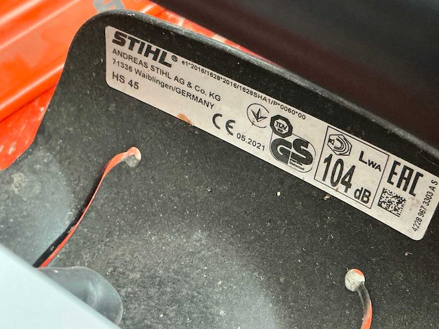 Stihl hs45 heggenschaar - afbeelding 3 van  3